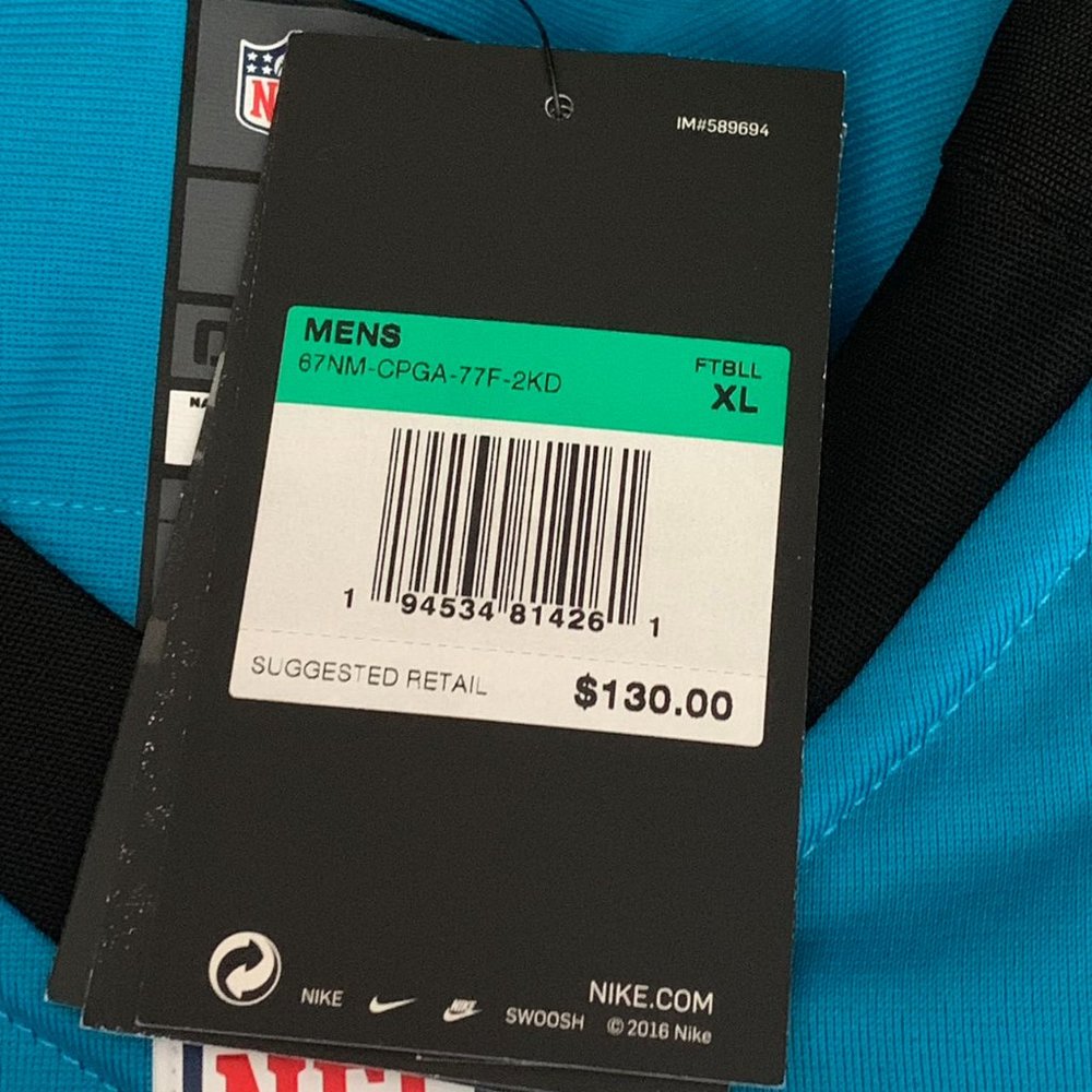 Men's Nike Christian McCaffrey Blue Carolina Panthers Game Jersey - Picture 6 of 9